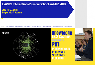 ESA/JRC International Summer School on GNSS 2018 Slated for July