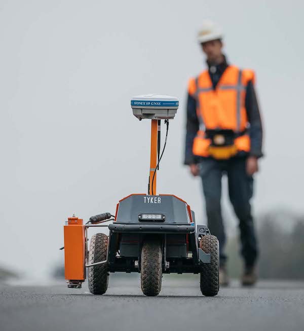 The Tyker Robot Plotter with Stonex GNSS; Image courtesy of Tyker Automation copy