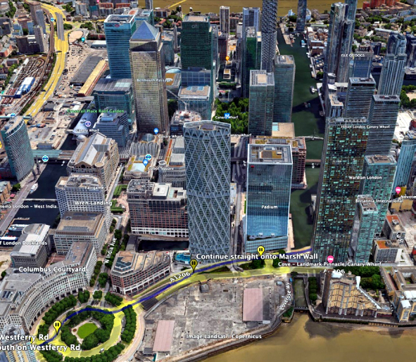 Canary Wharf testing ground; Image courtesy Focal Point