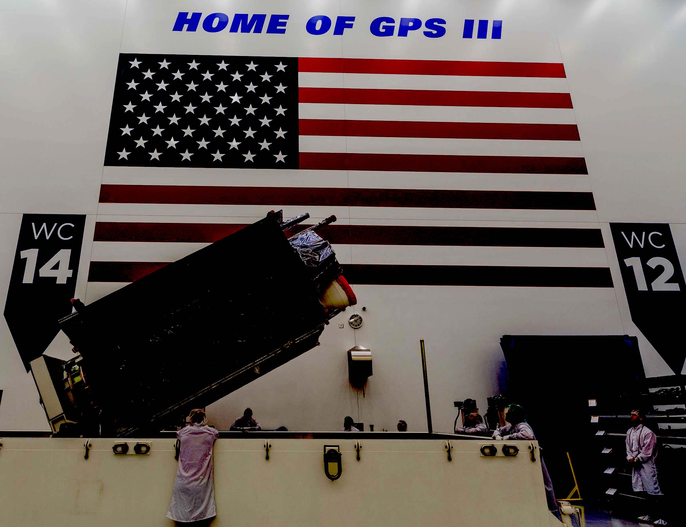 GPS III SV-03 “Columbus” satellite packed prior to shipment to Cape Canaveral