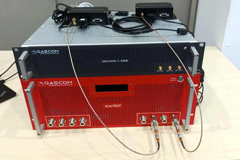 Lunar surface beacon and reference station testbed; Image courtesy Qascom