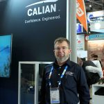 Goran Jedrejcic at the Calian display at Eurosatory 2026; Photo by Peter Gutierrez